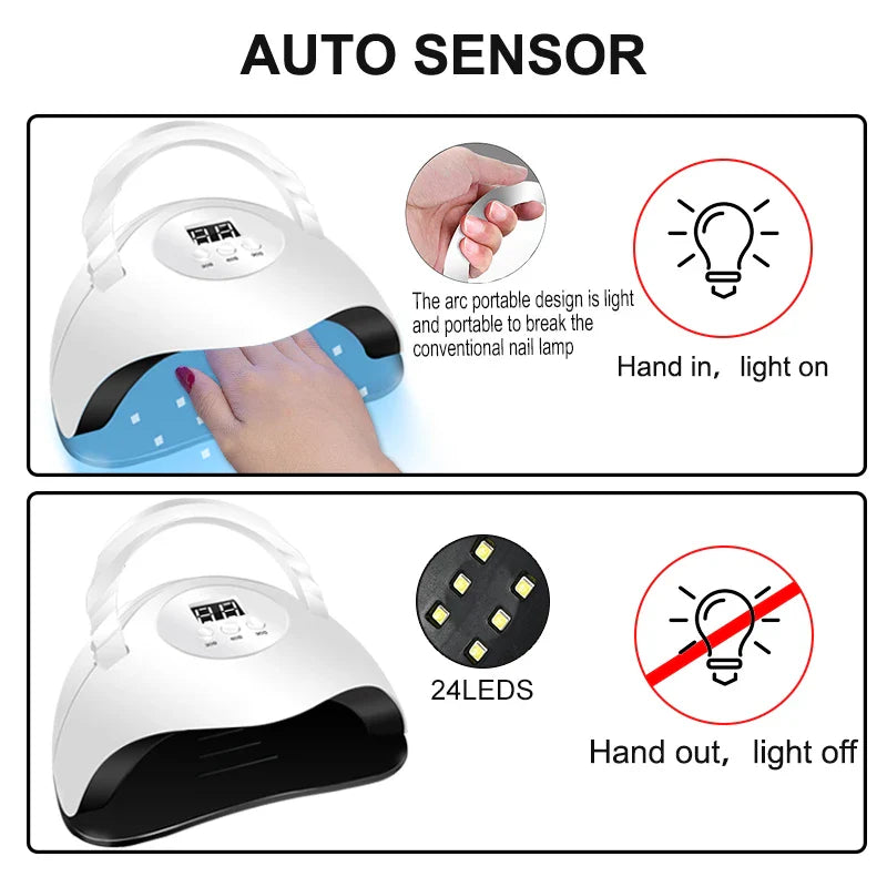 Professional Gel Nail Polish Kit Semi Permanent Gel Varnish Set Nail Art Manicure Kit And UV LED Nail Dryer Electric Nail Drill