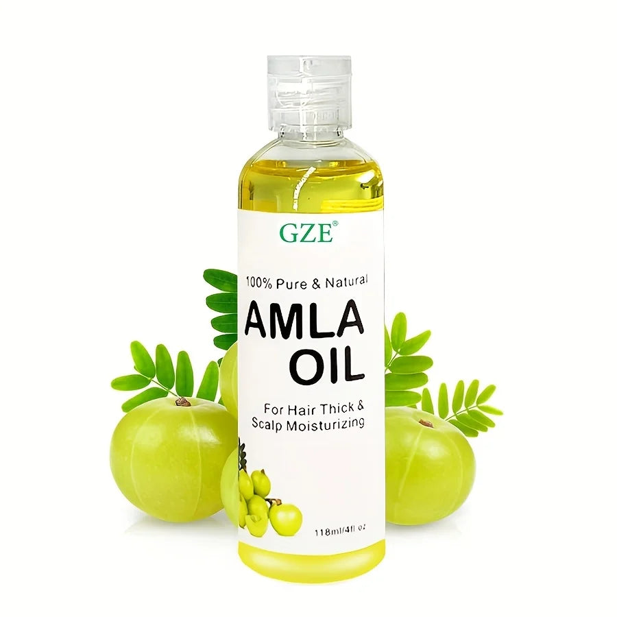 GZE Amla Hair Oil For Healthy Hair Shine and Moisturized Scalp, Indian Hair Oil for Men and Women, Bio Oil for Hair