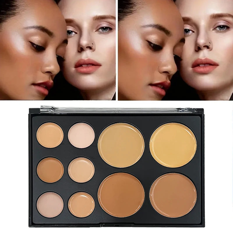 10 Colors Concealer Palette Eye Repairing Base Palette Matte Dark Circles Tattoo Contour Covering Concealer Cream Lasting Makeup