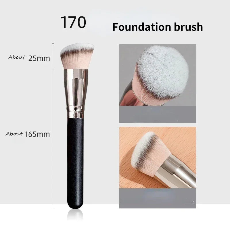 1 Pc Professional Makeup Brushes Set High-End Foundation Concealer Contour Blending Beauty Cosmetic Brush Frosted Wooden Handle
