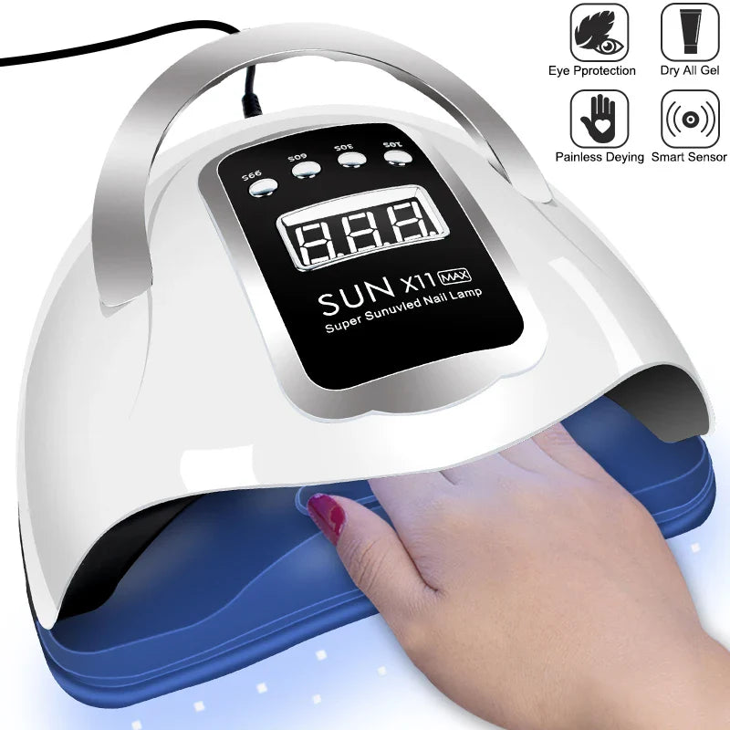 Nail Dryer LED Nail Lamp UV Light  For Curing All Gel Nail Polish With  LCD Display Motion Sensing Manicure Pedicure Salon Tools