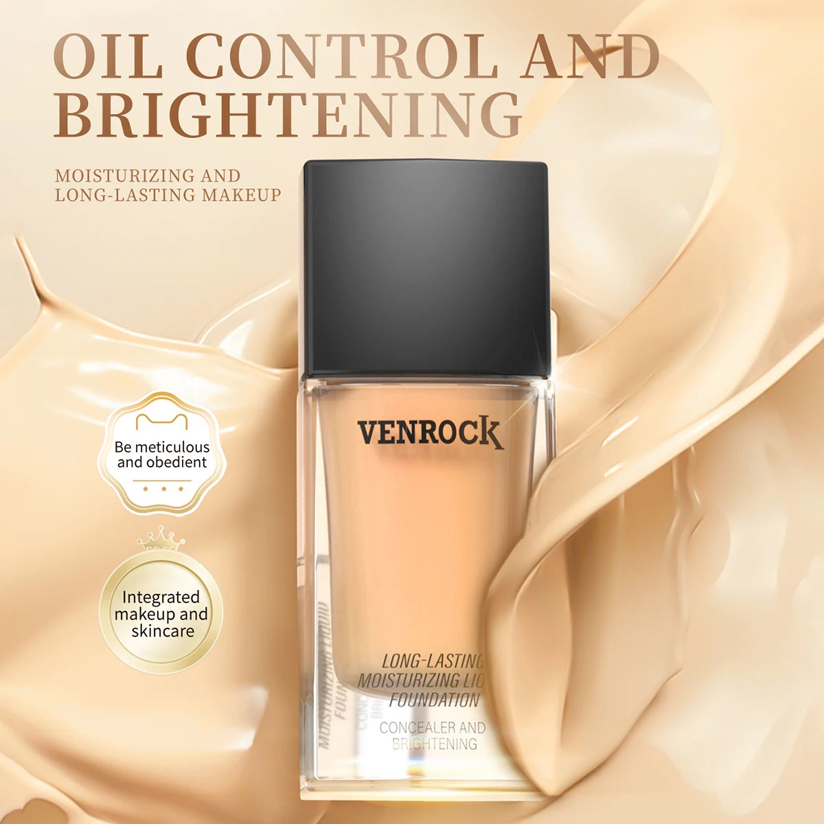 Long-lasting Hydrating Liquid Foundation - The Lifeline for Dry Skin, Stay Fresh Without Cakey Build, Brightens Tone, Natural Bare or Make-up-Free Look, Moisturizing and Smooth Creamy Base for a Flawless Finish