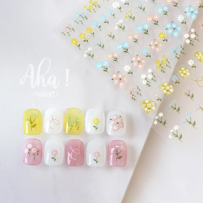 1Pcs Star/Moon/Cross Nail Art Stickers Gold/Silver Holographic Star Nail Decals Self-Adhesive 3D Manicure Decor