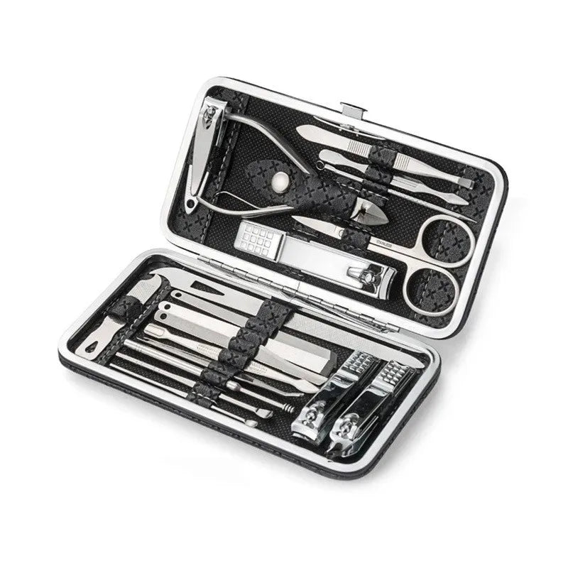 19-Piece Household Nail Clipper Set, Dead Skin & Eyebrow Grooming Kit