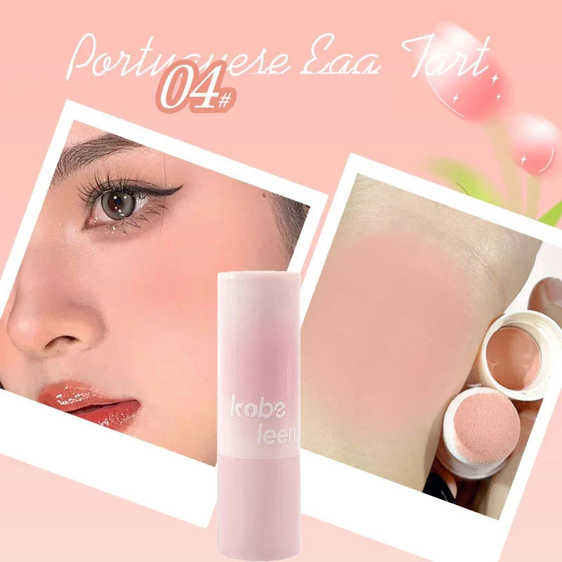 Double-ended Blush Stick Soft Face Brightening Contouring Shadow Blusher Powder Peach Pink Cheek Tint Korean Makeup Cosmetics