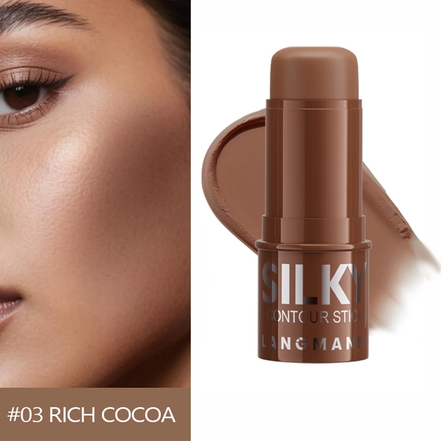 LANGMANNI Tri-Color Multi-Functional Face Brightening Contour Stick Contour & Brightening Skin-Perfecting Stick