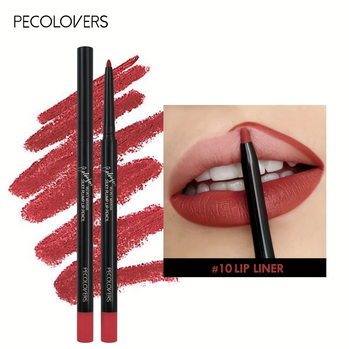 1PC Nude Brown Lip Liner Pencil 12 Color Red Contour Tint Labial Makeup Waterproof Matte Lipstick Pen Lip Contouring Cosmetic