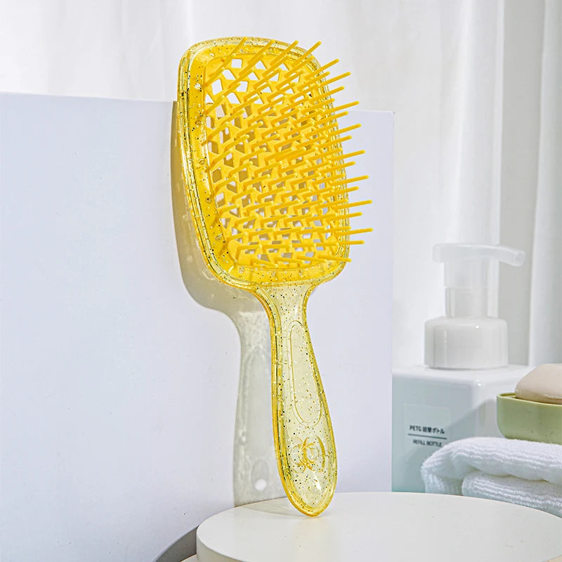 1pcs Tangled Hair Comb Detangling Hair Brush Massage Combs Hollow Out Wet Curly Hair Brushes Home Salon DIY Combs Hairdressing