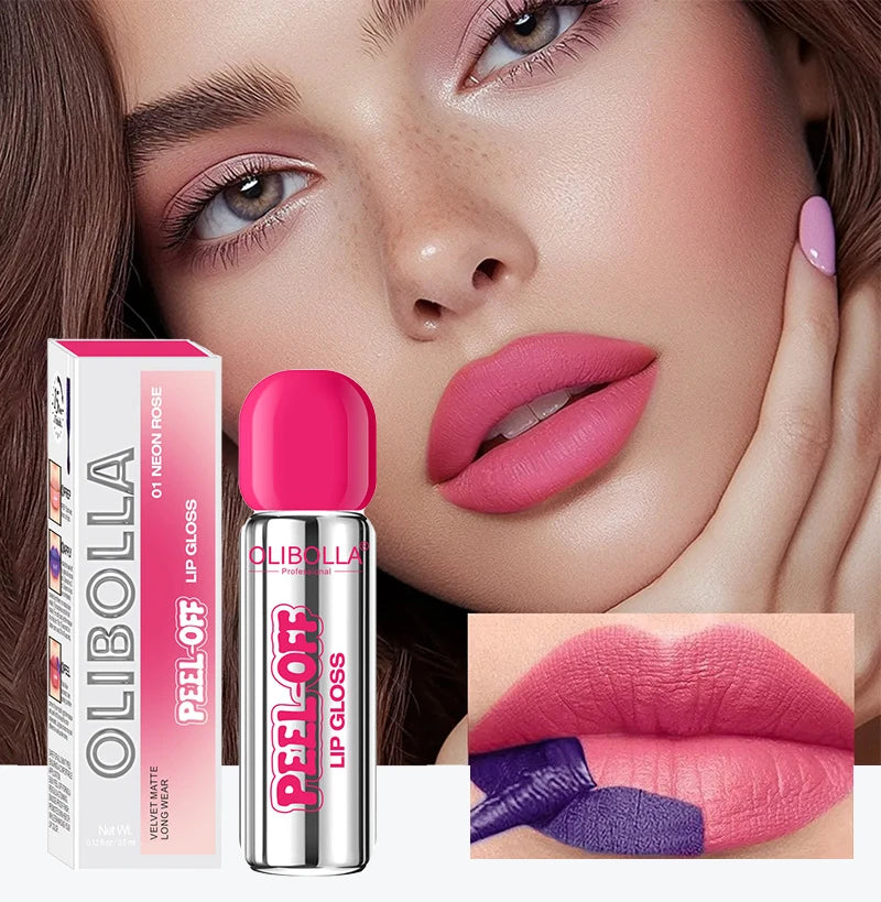 Peel-Off Tattoo Lip Gloss - Waterproof Peel-Off Lip Mask,Lasting Lip Stain Moisture & Nourishment Lip Makeup for All Skin Types