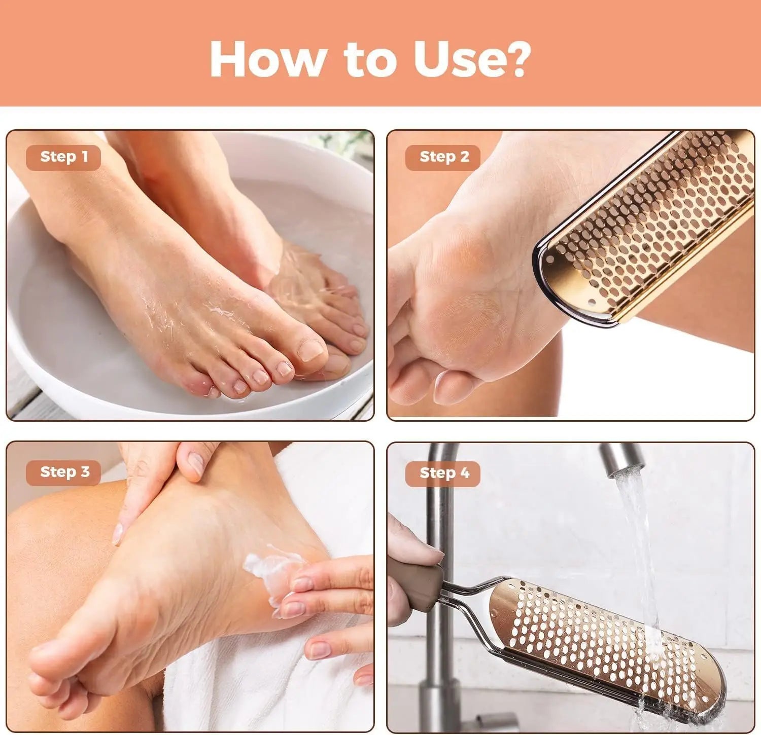 1pc Foot File Foot Scrubber Pedicure Callus Remover for Feet Easkep Professional Grater Rasp Foot Scraper Corns Callous Removers