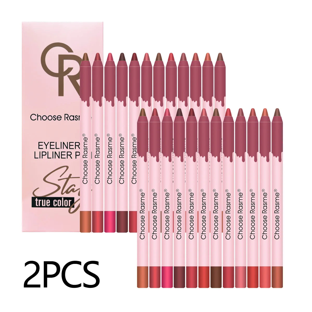12-Color Matte Lip Liner Pencil Set – Waterproof, Long-Lasting Nude & Red Lip Contour Pencil, Rose Pink Lipstick Tint Makeup