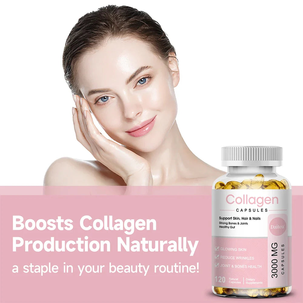 Collagen, Hyaluronic Acid, Vitamin C and Biotin Anti-aging and Anti-wrinkle, Promotes Hair, Bones, Joints, Skin and Nails