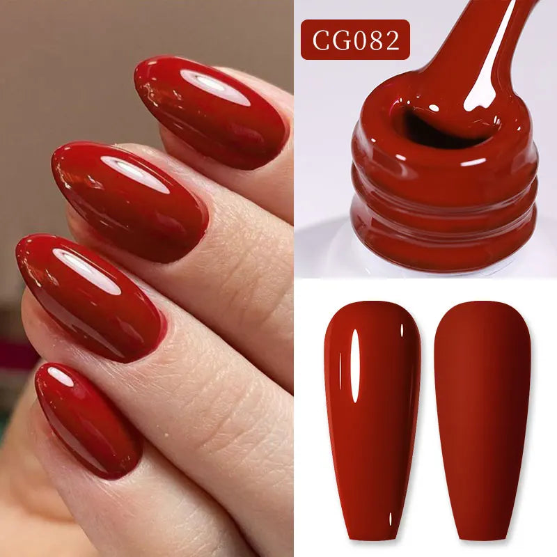 BORN PRETTY 10ml Blood Red Jelly Gel Nail Polish Halloween Nails Art Gel Polish Sheer Translucent Nail Gel for Winter Manicure