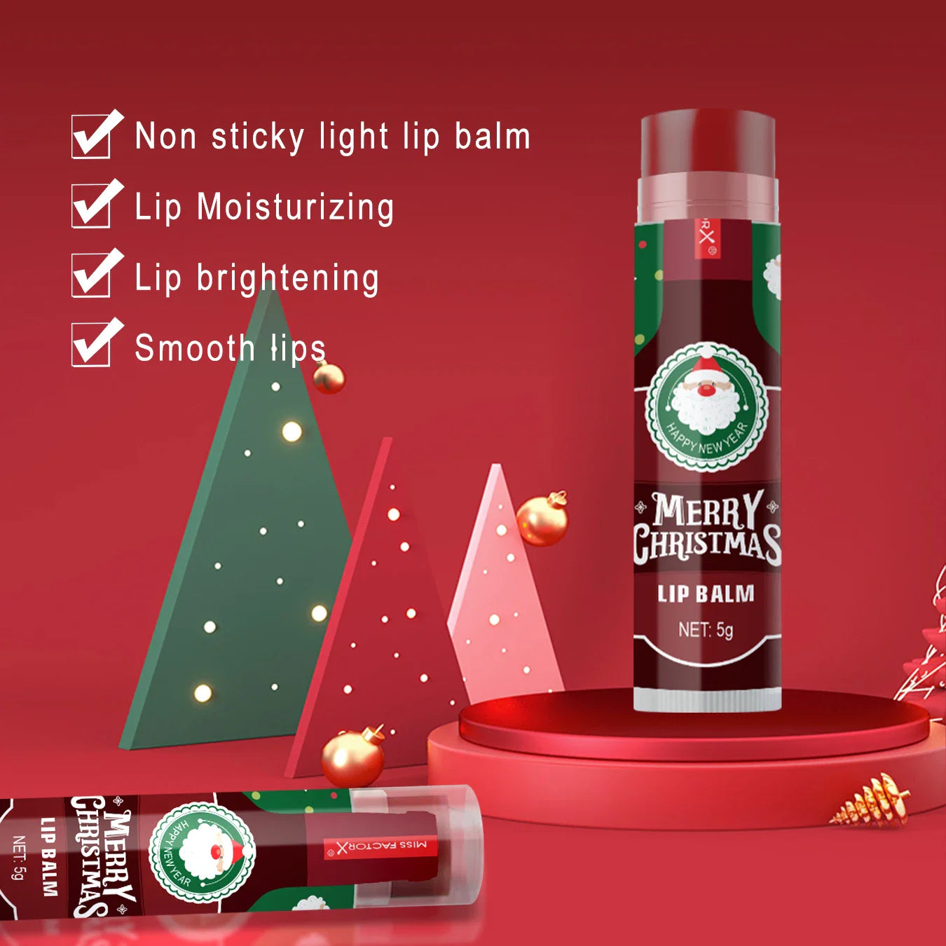 32PCS/Box Christmas lipstick Set Hot Red Wine lipstick Lasting Waterproof Moisturizing Glossy Lip Color