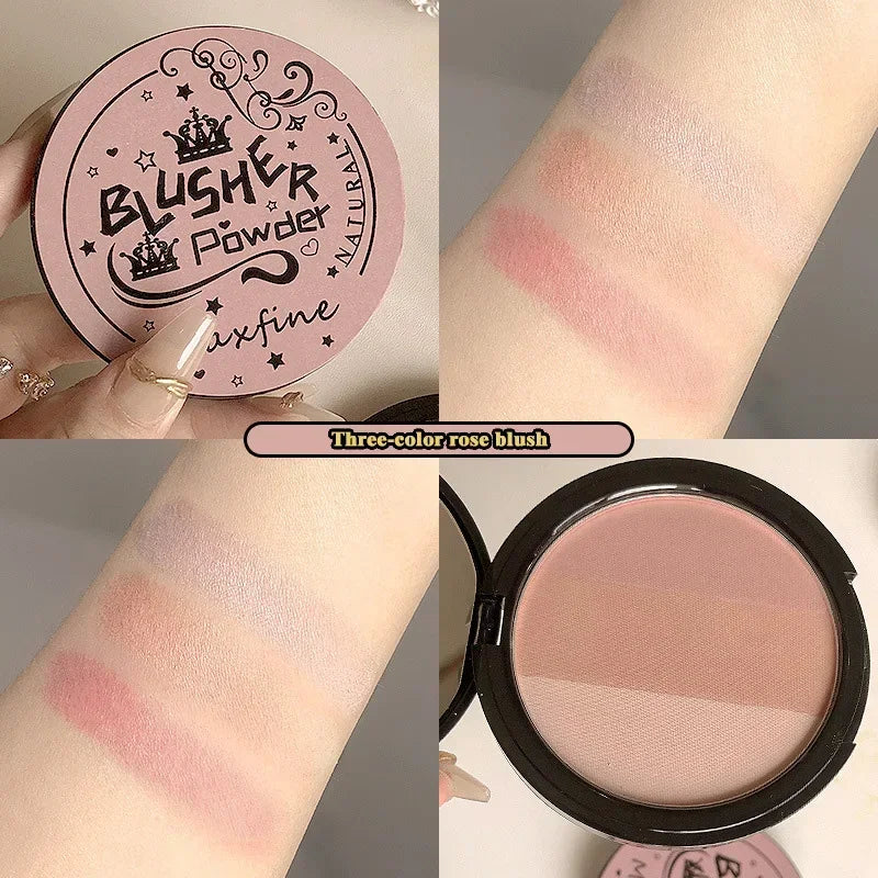 2/3 Color Bronzer Highlighter Palette Face Matte Brown Coffee Contour Shadow Powder Rose Pink Blush Highgloss Illuminator Makeup