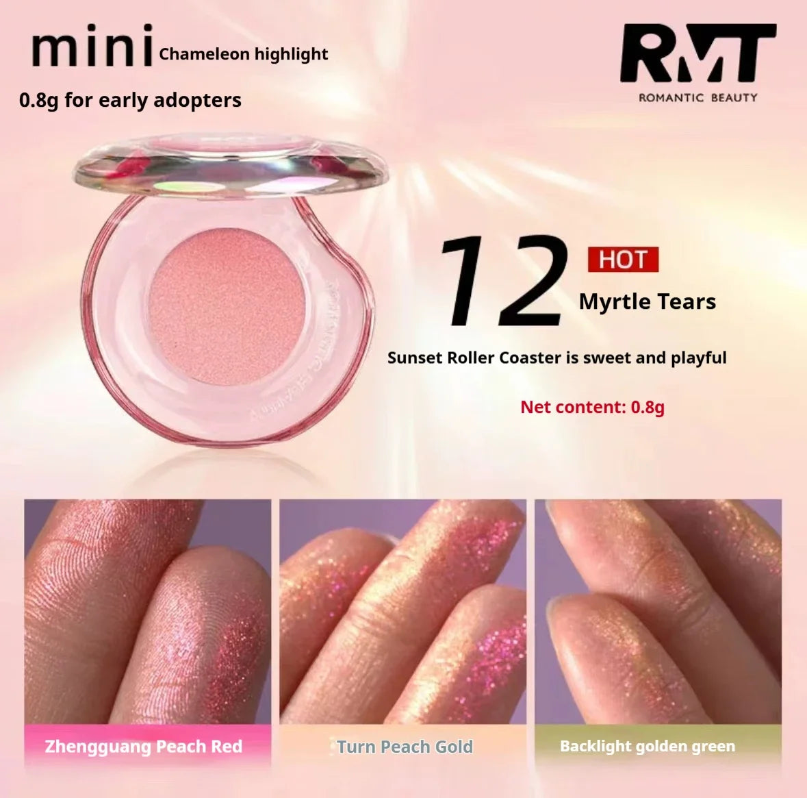 RMT Romantic Beauty Vientiane Chameleon Highlight Blush Repair 3-in-1 Liquid Brightens Face