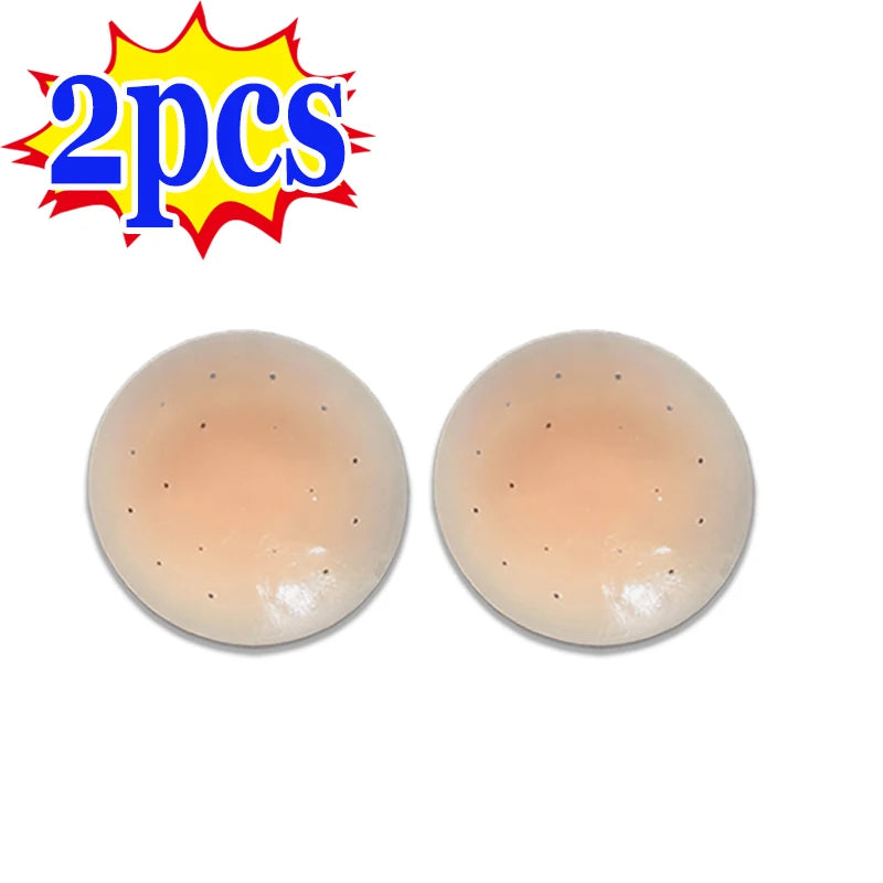 Invisible Self Adhesive Chest Paste Reusable Silicone Nipple Cover Lift Up Sticky Bra Breathable Breast Stickers Women Intimates
