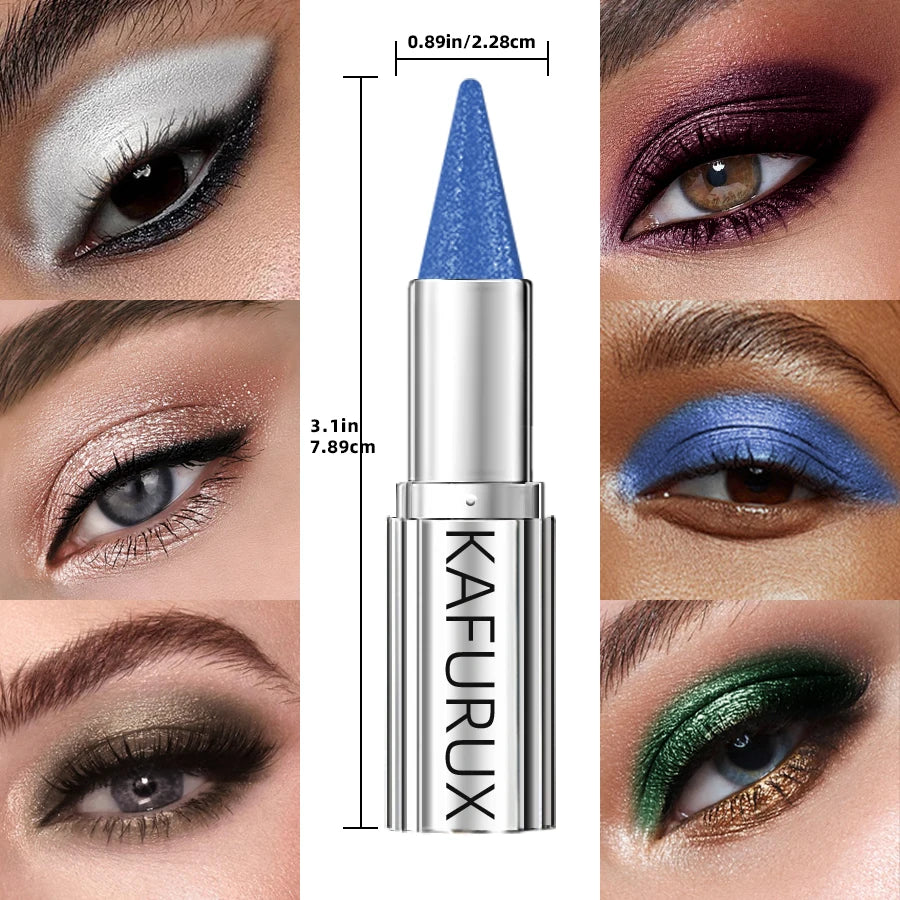 12 Colors Metallic White Black Purple Eyeshadow Pencil Glitter 1pc  Liner Pen Highligter Long Lasting Blue Cream Eye Shadow