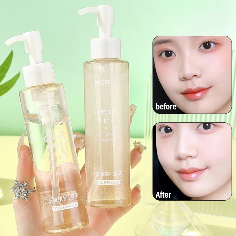 Plant extract cleansing oil mild makeup remover water Moisturizing and cleansing oil for eyes, lips, face, 3 in 1 makeup remover