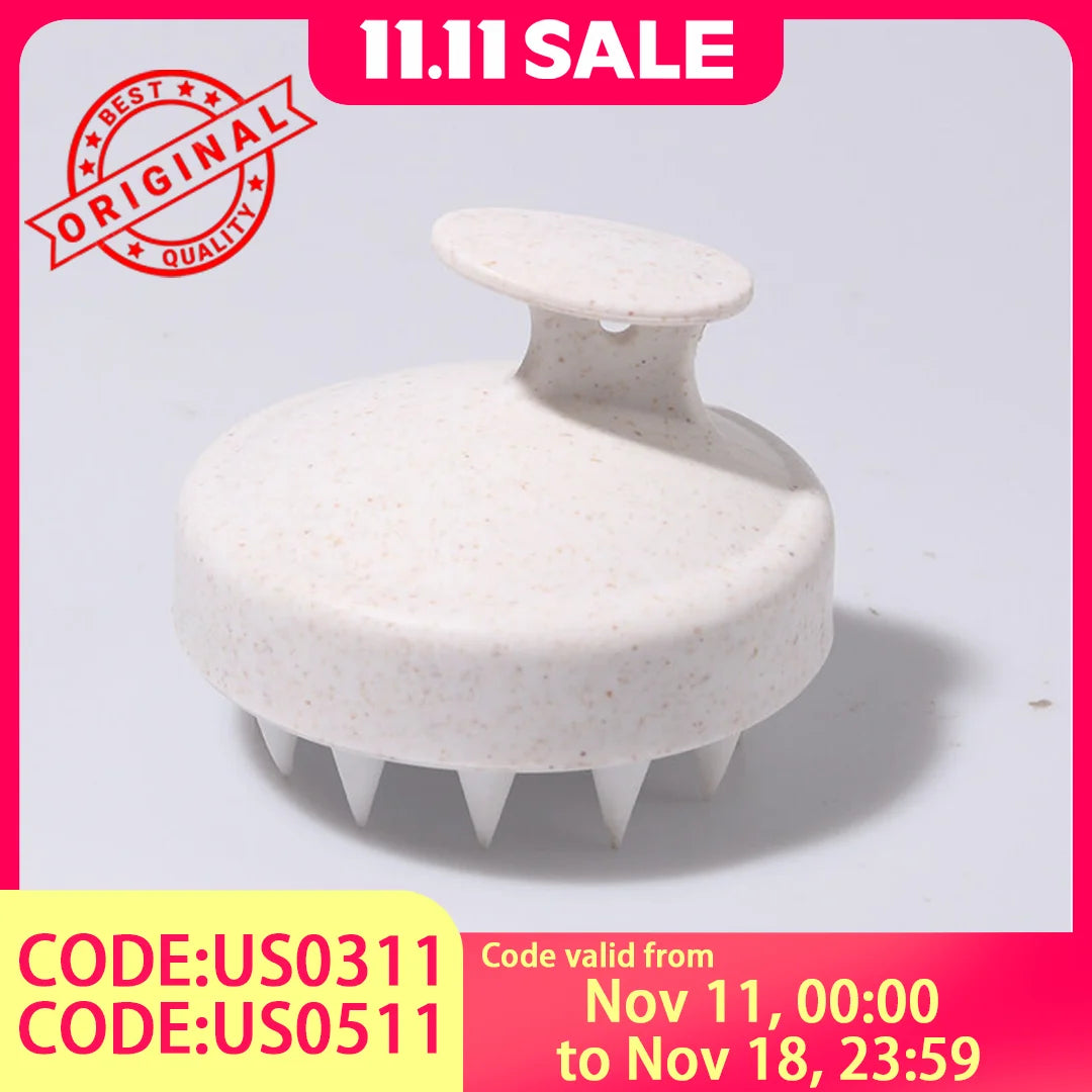 1pc Silicone Shampoo Brush Body Massage Brush Bath Shower Brush Salon Hairdressing Tool Scalp Massage Comb Hair Washing Comb