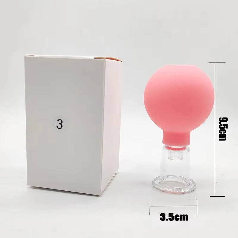 Rubber Face Massager Vacuum Cupping Face Skin Lifting Facial Cups Anti Cellulite Cup Anti-Wrinkle Cupping Therapy Facial Tool