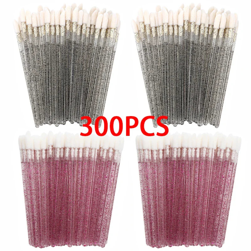 100/300PCS Disposable Lip Brush Makeup Brushes Lipstick Applicator Wands Wholesale Eyelashes Extension Tool Beauty Accessories