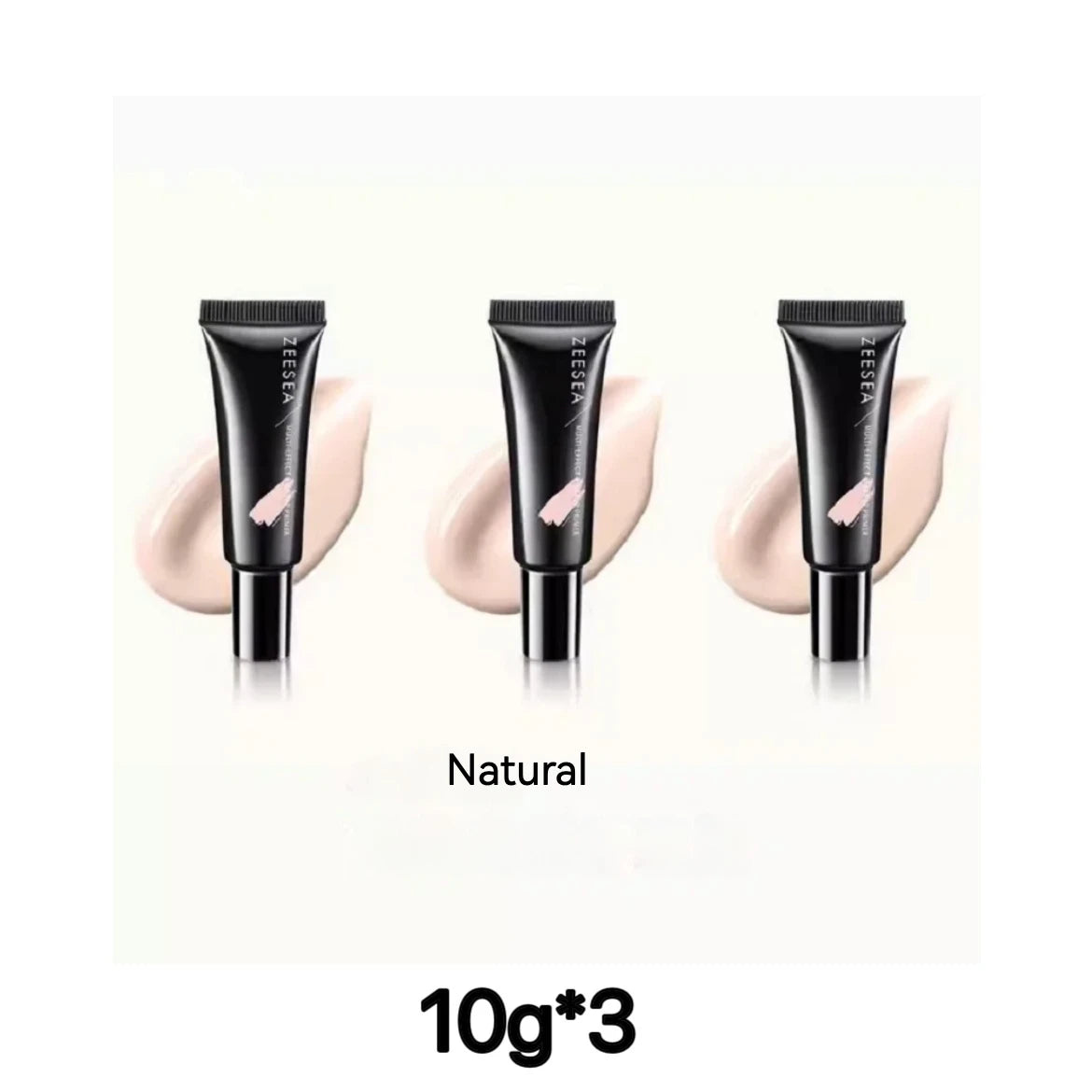 ZEESEA 3in1 Primer Concealer BB Cream Makeup Base Natural Liquid Foundation  Longlasting Invisible Pores Whitening Grooming