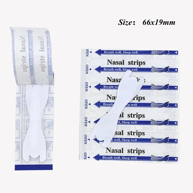 50pcs/Lot Transparent Nasal Strips Anti-Snoring Sticker Better Nose Breath Reduce Snoring Tool Health Care Stop Snoring Patch