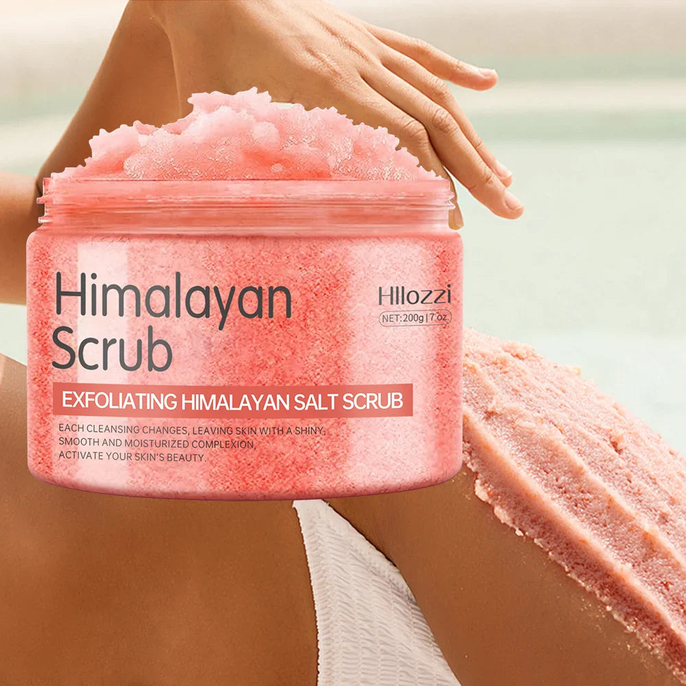 Himalayan salt scrub cleanses the skin, whitens, exfoliates, removes dead skin, and makes the skin smooth and elastic Bathing