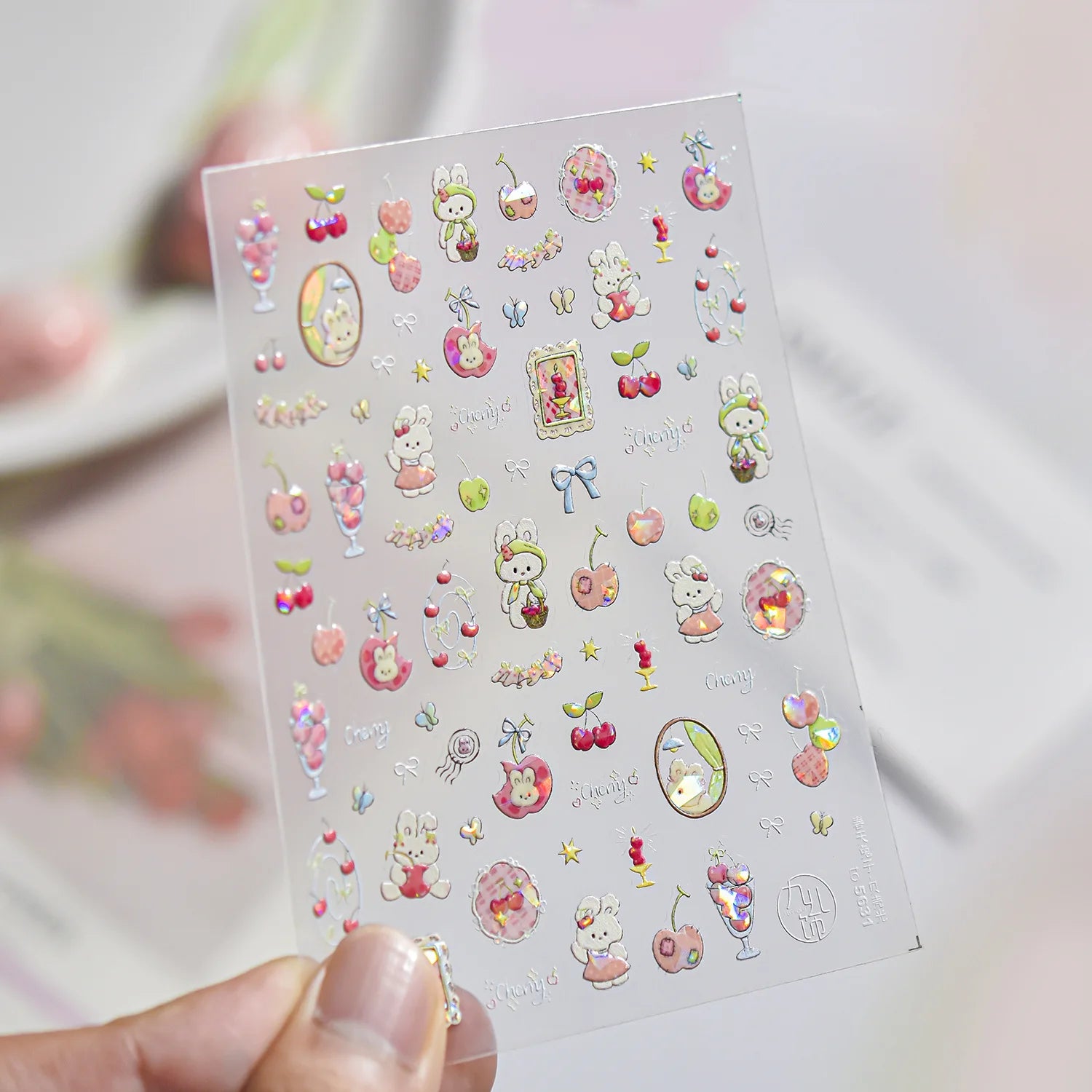 Colored Lemon Jelly Nail Stickers 5D Sweet Fruits Cartoon Calw Bear Candy Self Adhesive Nail Art Stickers DIY 3D Cute Nail Parts