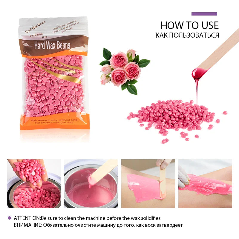 50g Brazilian Hard Waxing Wax Beans Fast Waxing Machine Hot Film Painless For Body Hairs Removal Beans Unisex Hair Removal