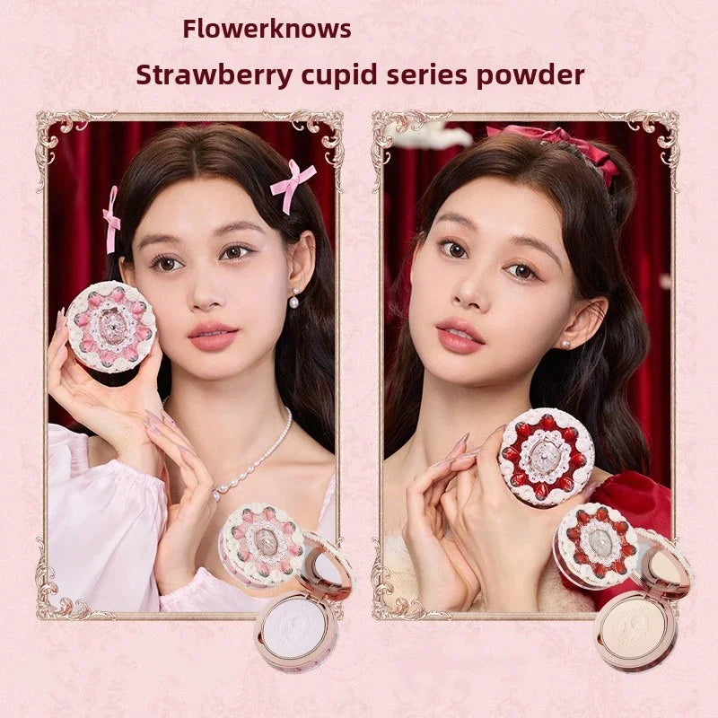 Flower Knows Strawberry Cupid Box Collection Make Up Sets Cosmetics Full Set Palette Pressed Powder Blush Lipstick Mystery Box