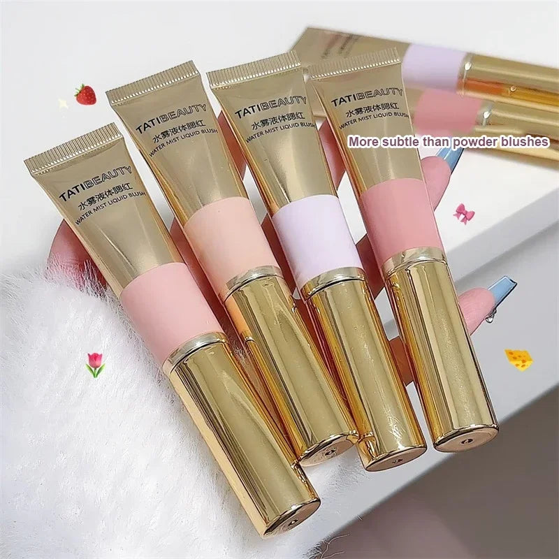 Liquid Blush Velvet Matte Blusher Face Pigment Lasting Beauty Natural Cream Cheek Tint Pink Peach Blush Korean Makeup Cosmetics