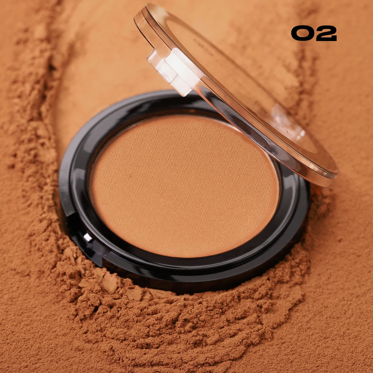 Professional matte contour powder tray creates a 3D facial contour, with long-lasting bronzing powder for setting makeup