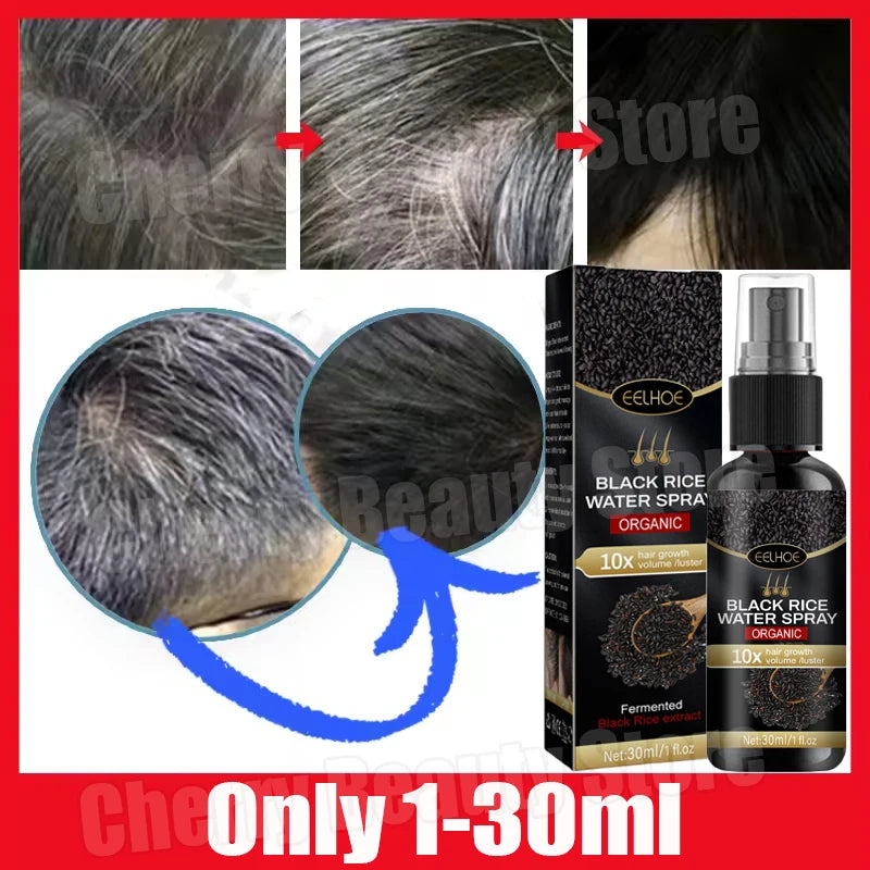 Gray White Hair Treatment Serum Cover White Hair To Black Natural Color Repair Spray Anti Loss Hair Restore Healthy Hair Care