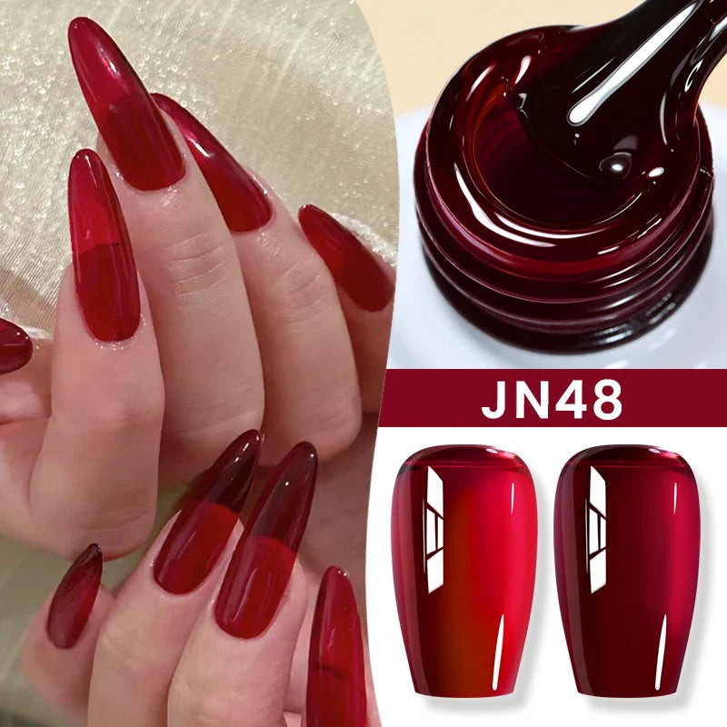 BORN PRETTY 10ml Jelly Nude Gel Nail Polish 50 Colors Semi Transparent Nail Art Nail Supplies Soak off UV LED Nails Gel Varnish