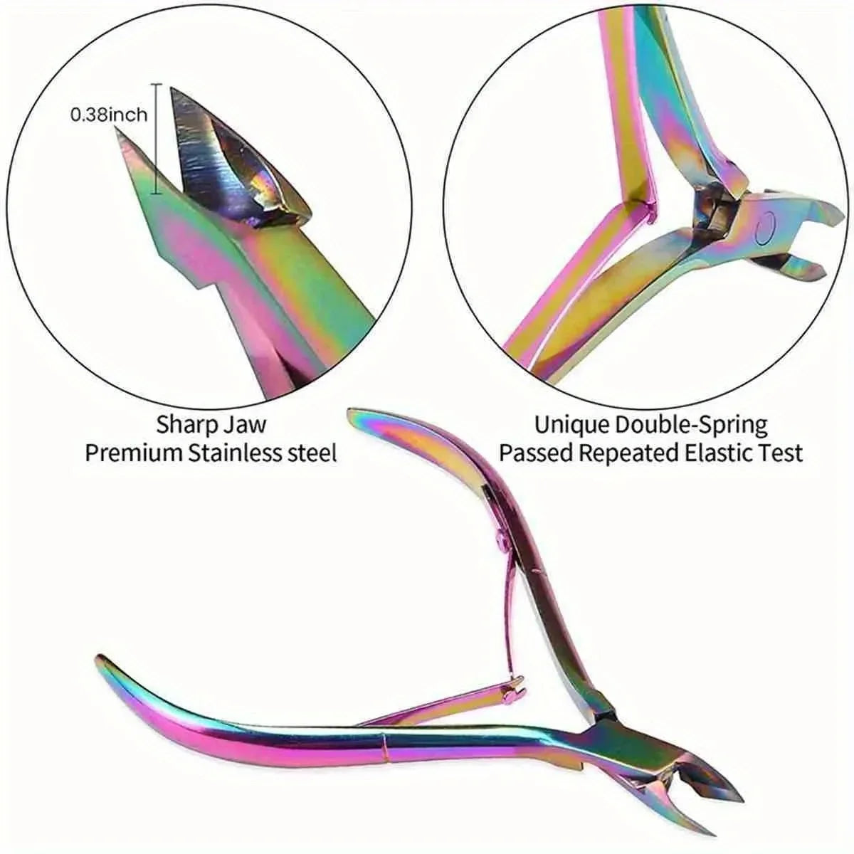 15PCS Powerful Magnet Cylindrical Multi-functional Cat Eye Magnet+3Pcs Stainless Steel Nail Clippers Manicure Set Nail Cuticle