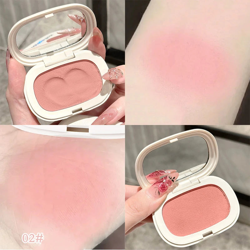 Cream Matte Blusher Rouge Rubores Cute Mousse Blush Cheek Bronzer Contour Waterproof High Pigment Highlights Korean Makeup Dupes