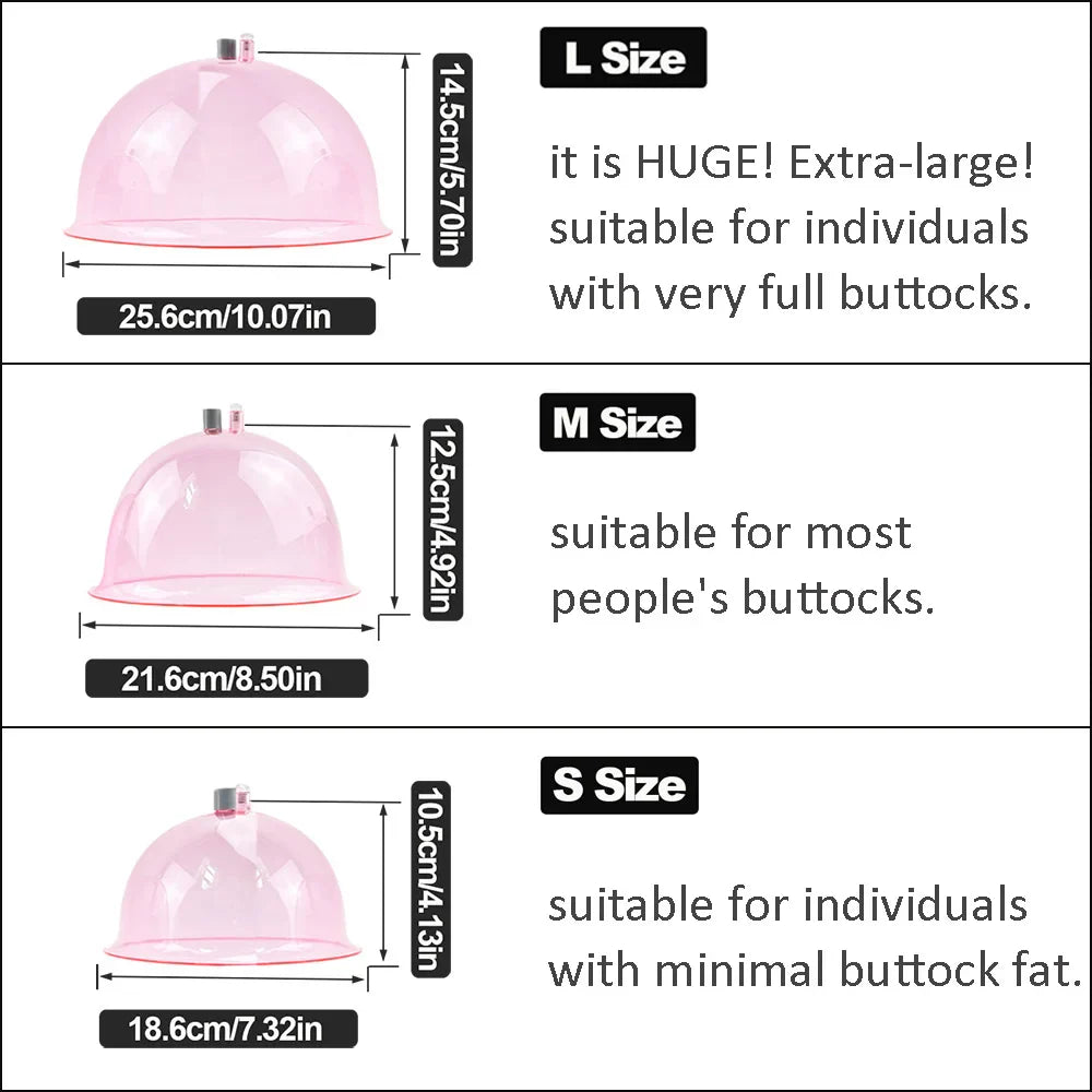 Suction Buttocks Lifting Cups Vacuum Butt Lift Improve Flat Sagging Buttocks Hip Plumping Jar