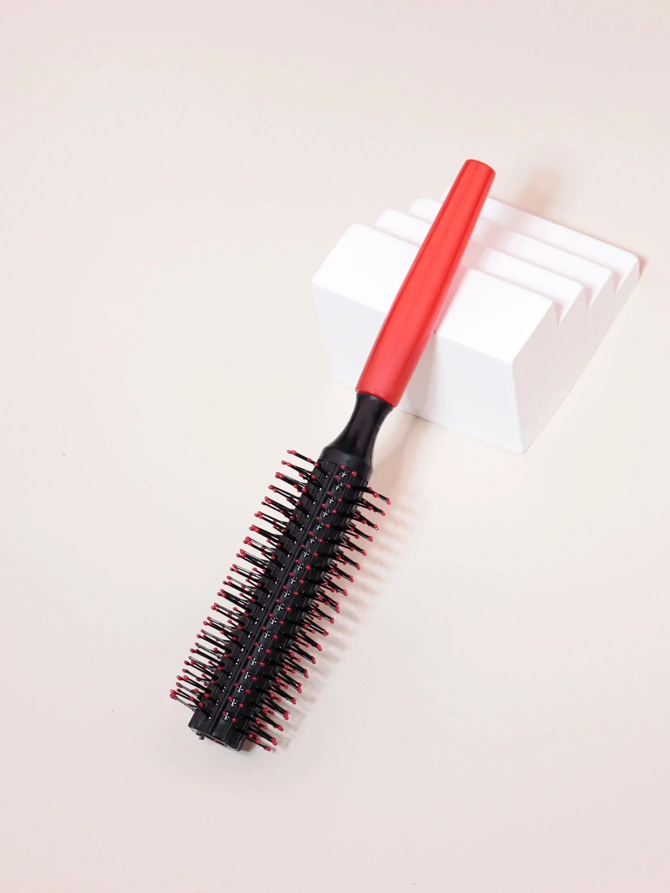 professional anti-static cylindrical bristle curly hair styling round comb nylon teeth roller comb Special for real hair wigs