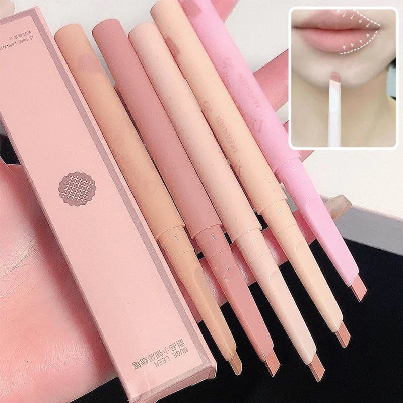 Dessert Automatic Rotating Lip Liner – Waterproof, Long-Lasting, Smooth Lipstick Pencil, Clear & Easy Outline