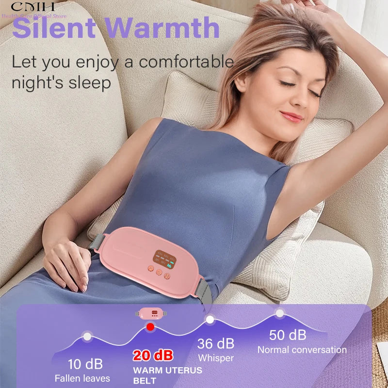 Heating Pad Massageador Corporal Menstrual Cramps Relief Warm Uterus Belt Fitness 3S Fast Heat Massage CMH  Temp Silent Portable