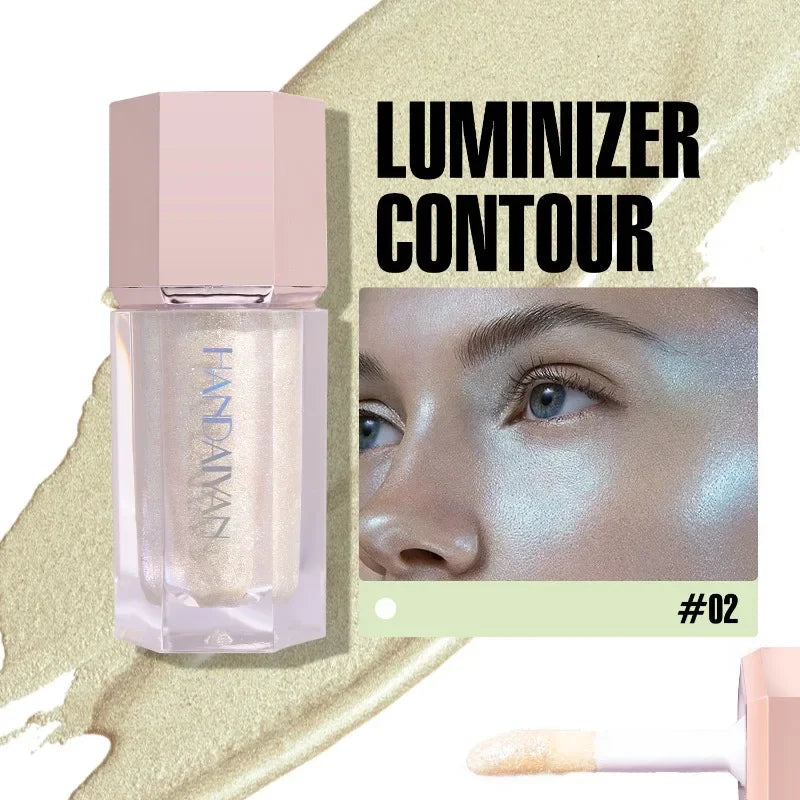 Shimmer Liquid Highlighter Stick Face Makeup Bronzer Cream Rouge Tint Contouring Highlighter Pen Women Body Brighten Cosmetic