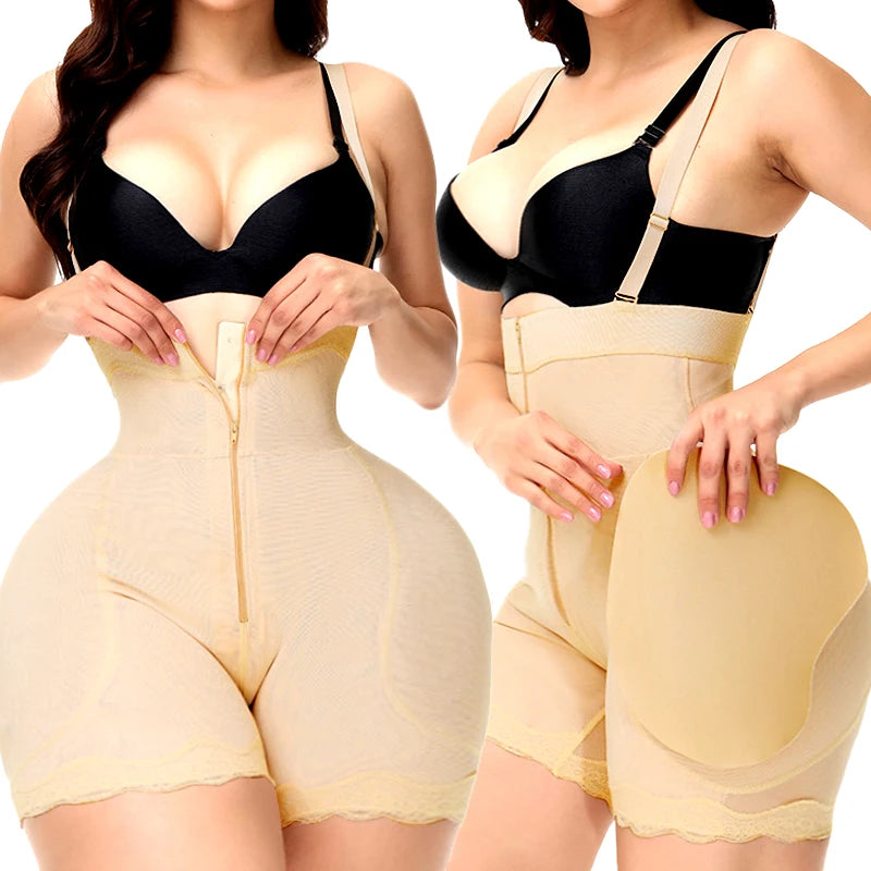 Bodysuits Shapewear Padded Hip Enhancer Bra Cushion Butt Lifter Sexy Back Body Shaper Jumpsuits Fajas Colombianas Girdles Corset