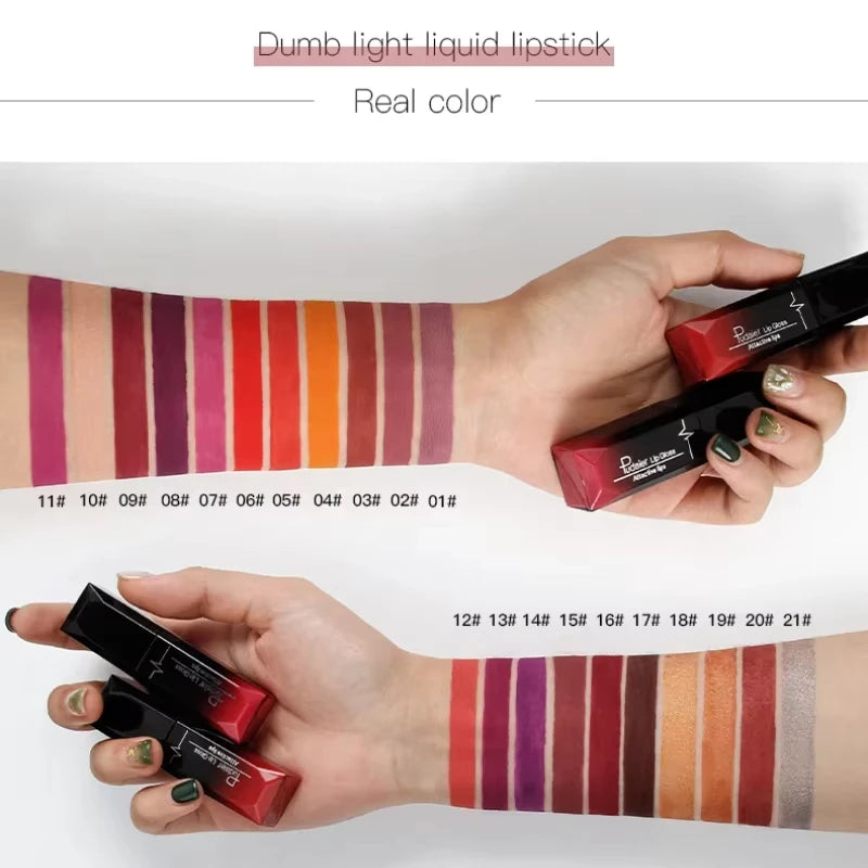 Long Lasting Velvet Matte Liquid Lipstick Waterproof 17 Colors Non Stick Cup Kissproof Lip Tint Gift for Women