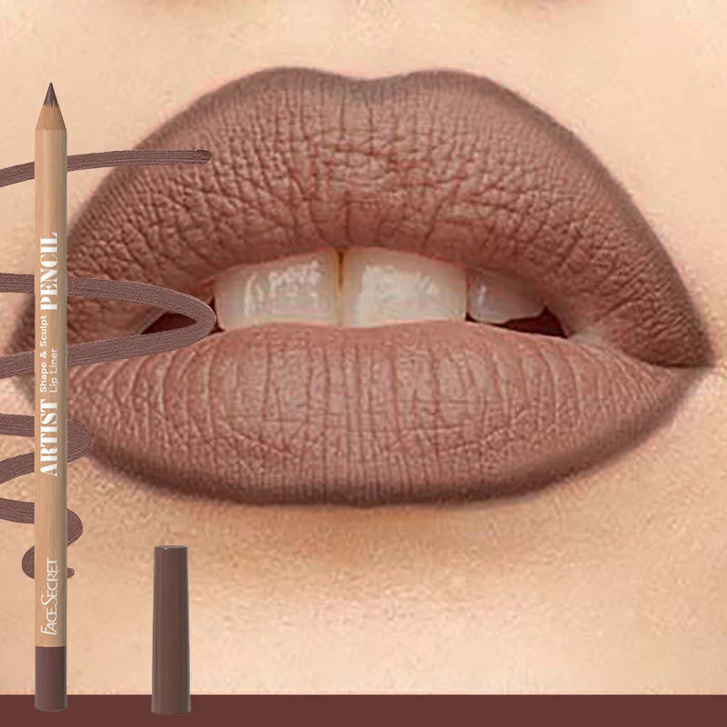 18 Color Face Secret Artist Shape Sculpt Lip Liner Pencil  Weightless Precise Liner with Super Soft Blendable Texture Matte Soft