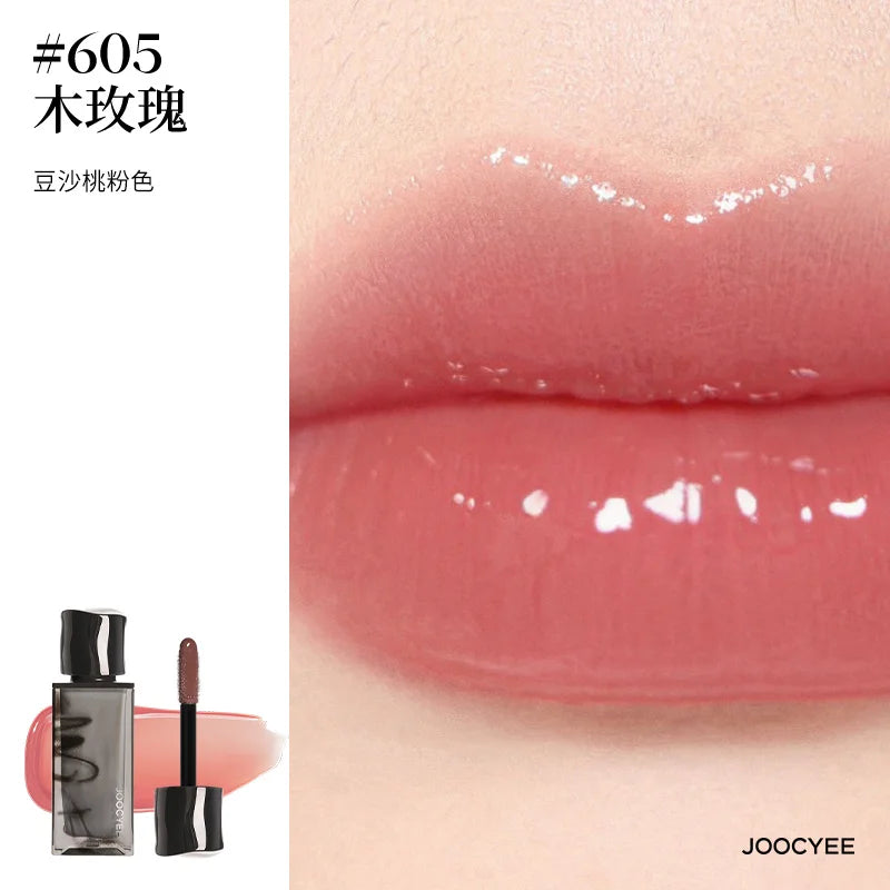 Joocyee Lip Tint Korean Smoked Lip Glaze 3D Lipstick Lip Plumper Gloss Mirror Moisturizing Korean Makeup