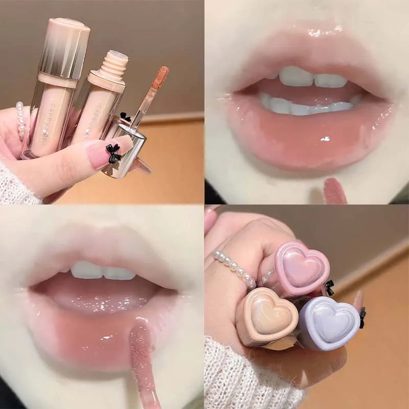 Waterproof Lasting Moisturizing Lightweight Lip Gloss Cute Korea Makeup Clear Fruit Juice Lip Tint Blueberry Wine Stain Lipgloss
