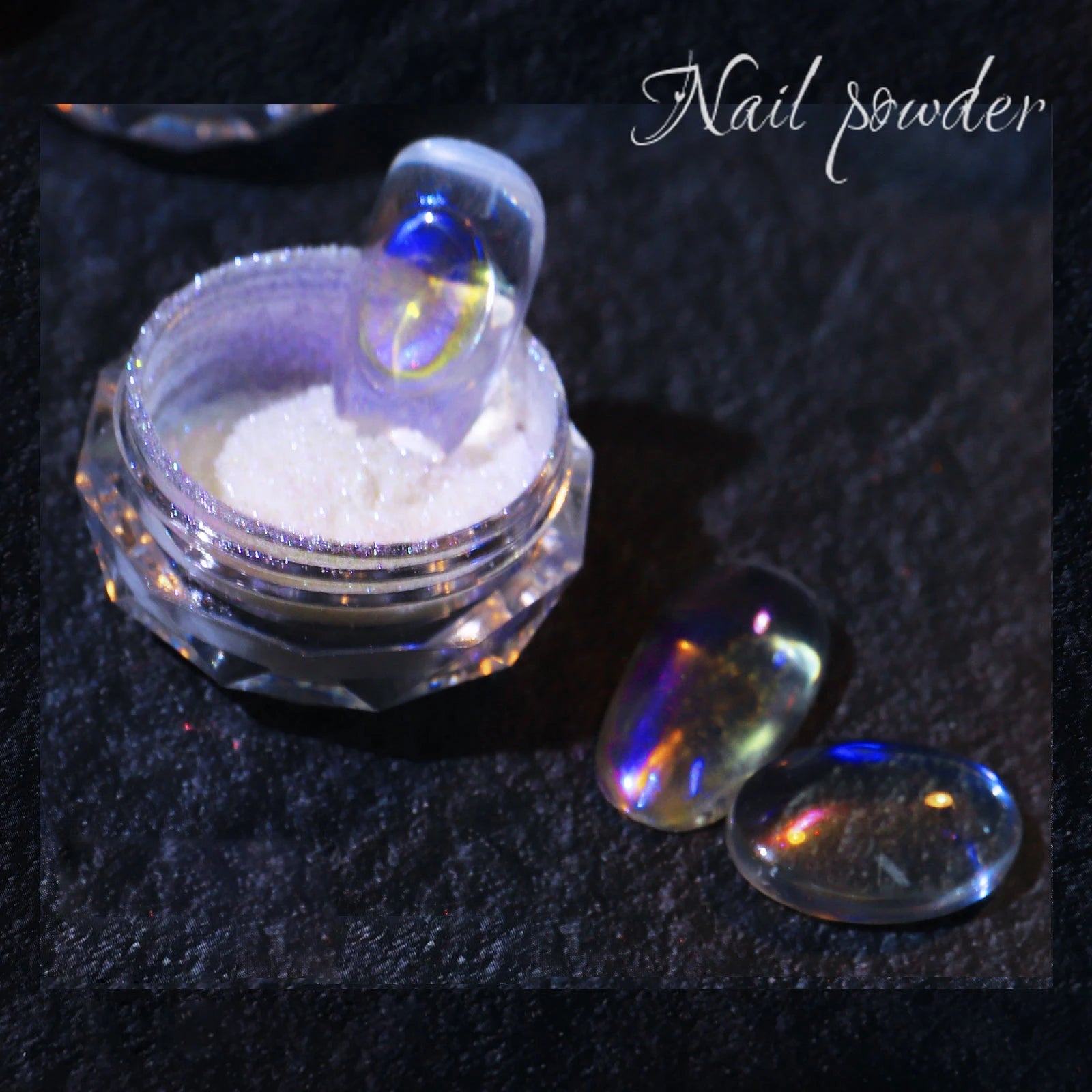 Nail Glitter Aurora Ice Transparent Laser Magic Aurora Rainbow Mirror  Gel Pigment Powder Chrome Nai Charm  Art Decoration Tools