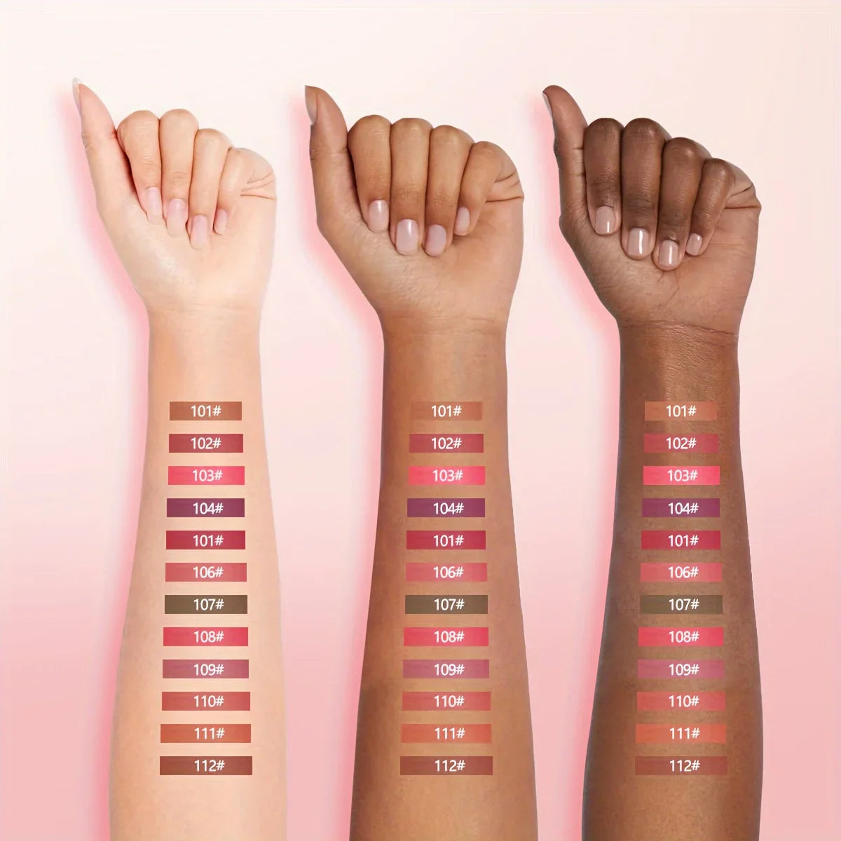 12-Color Matte Lip Liner Pencil Set – Waterproof, Long-Lasting Nude & Red Lip Contour Pencil, Rose Pink Lipstick Tint Makeup